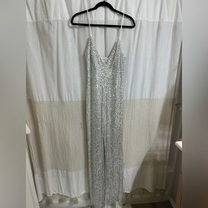Lulu long sequin romper